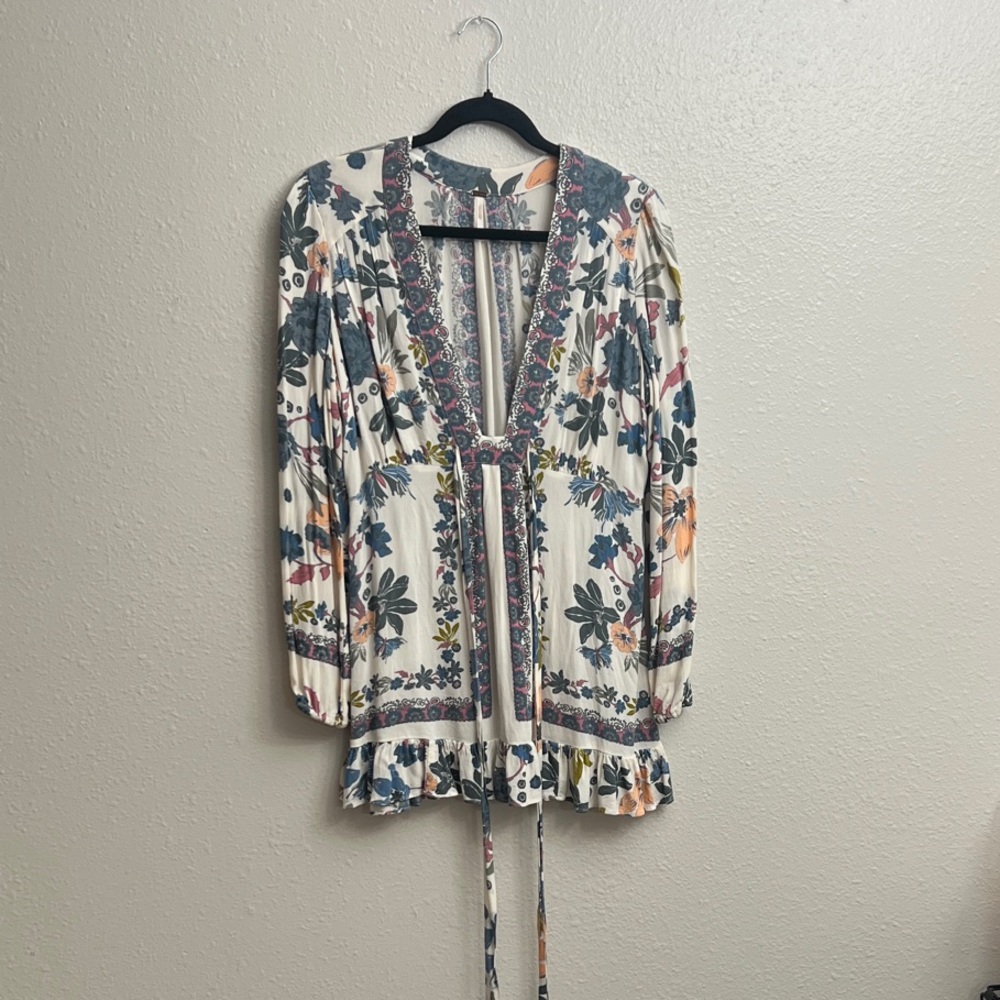 Free People Multicolor Floral Blouse